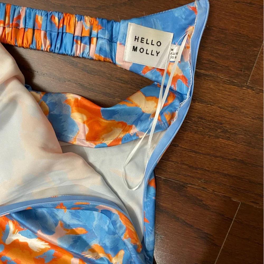 Hello Molly Blue and Orange Floral Maxi Dress - Picture 7 of 10